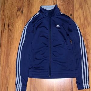 Navy and grey Adidas Zip up XS long sleeve